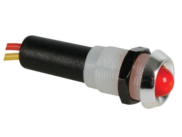 Product thumbnail LED LAMP 12V ROOD - CHROMEN BEHUIZING