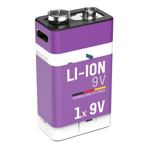 Product thumbnail LITHIUM 9V 400MAH USB-C HERLAADBAAR