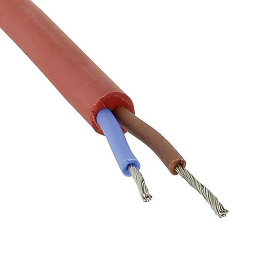 Product thumbnail 2 x 1 mm² Hittebestendige siliconenkabel 180 graden rood