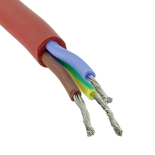 Product thumbnail 3 x 1 mm² Hittebestendige siliconenkabel 180 graden rood