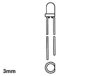 Product thumbnail STANDAARD LED 3mm ROOD DIFFUUS