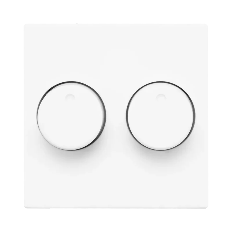 Product thumbnail ION | Centraalplaat Dimmer | Tweevoudig | D1/J1/V1 | Alpin Glanzend Wit