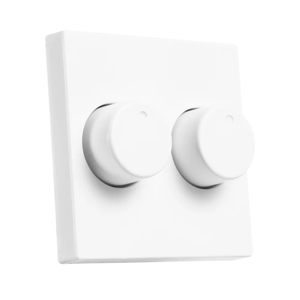 ION | Centraalplaat Dimmer | Tweevoudig | D1/J1/V1 | Alpin Glanzend Wit - Afbeelding 3