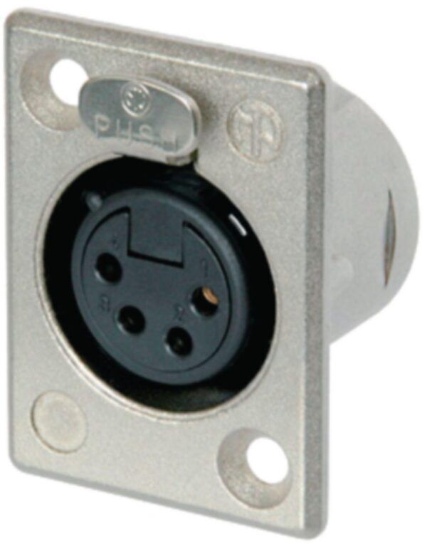 NEUTRIK XLR CHASSISDEEL 4-POLIG FEMALE