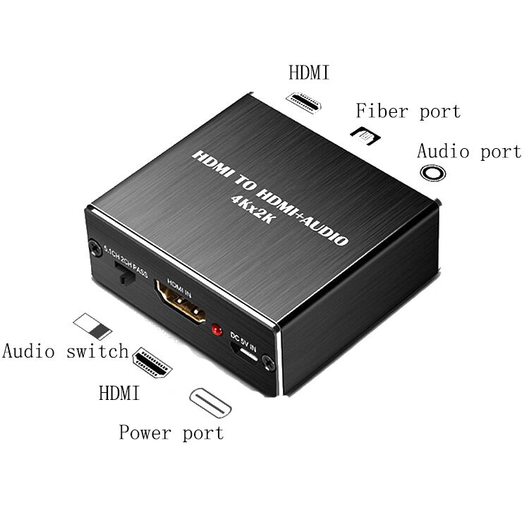 Product thumbnail 4K HDMI Audio Extractor digitaal en analoog audio uit