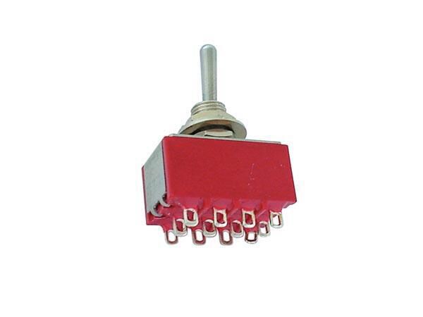 Product thumbnail TUIMELSCHAKELAAR (ON)-OFF-(ON) 4PDT  - PCB TYPE