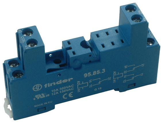 Product thumbnail Finder DIN-rail relaisvoet voor 4051../4052../4061.. (raster 5mm) relais