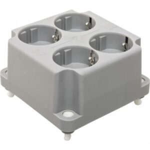 ABB HAF | Deksel 3640 met WCD 4-voudig | Grijs | T.b.v. HAF Kabeldoos Type 3640