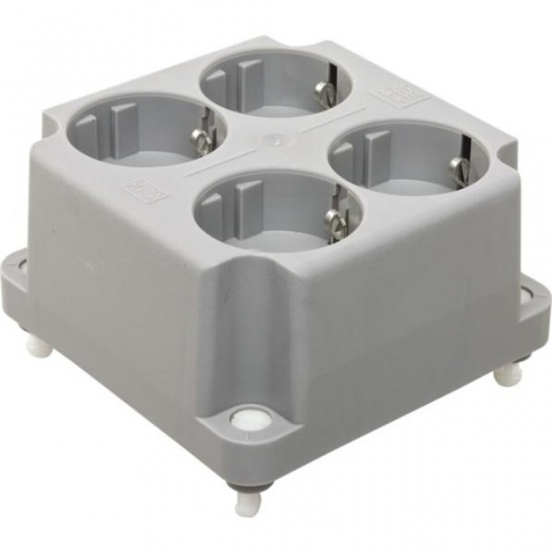 Product thumbnail ABB HAF | Deksel 3640 met WCD 4-voudig | Grijs | T.b.v. HAF Kabeldoos Type 3640