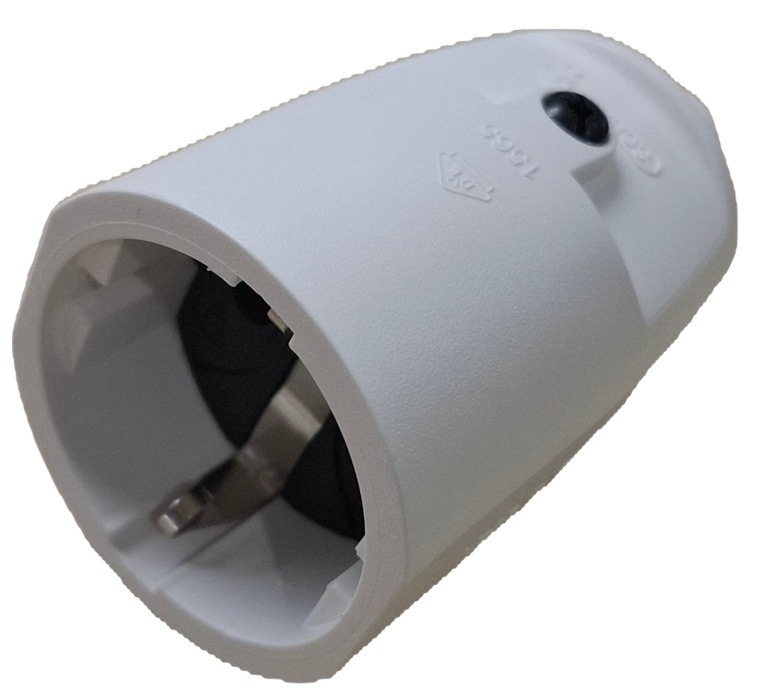 Product thumbnail PVC contra stekker met randaarde wit