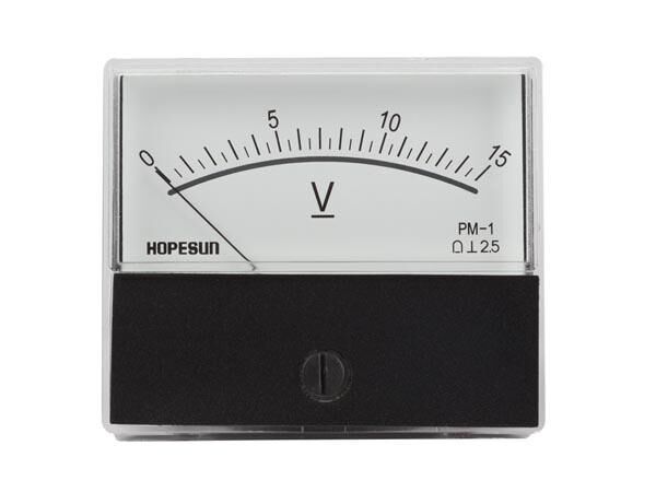 Product thumbnail ANALOGE PANEELMETERVOOR DC SPANNINGSMETINGEN 15V DC / 70 x 60mm