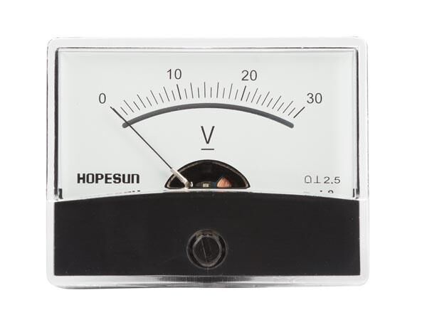 Product thumbnail ANALOGE PANEELMETERVOOR DC SPANNINGSMETINGEN 30V DC / 60 x 47mm