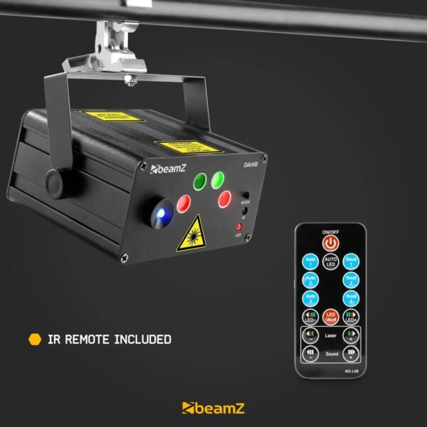 BeamZ Dahib disco laser met 2 lasers en felle blauwe LED - Afbeelding 3