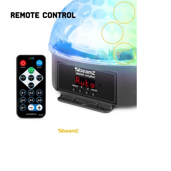 BeamZ JB60R Jelly Ball LED discobal lichteffect - Afbeelding 4