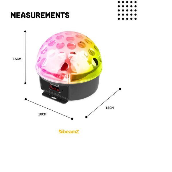 BeamZ JB60R Jelly Ball LED discobal lichteffect - Afbeelding 3