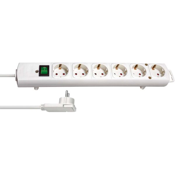 6-voudige monteerbare stekkerdoos Comfort-Line 2 meter wit - Afbeelding 4