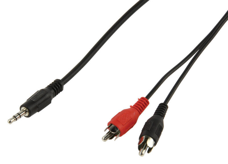 Product thumbnail Stereo-Audiokabel | 3,5 mm Male - 2x RCA Male | 2,5 meter