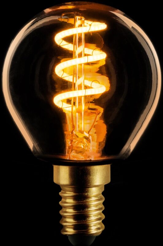 Product thumbnail LED Kogelamp | G45 | E14 | 5W | 180 lm | 2200K | Goud | Extra Warm Wit | 3 Standen Dimbaar