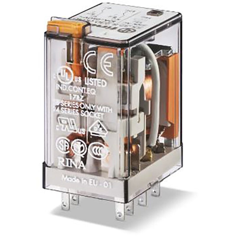Product thumbnail Finder | Industrierelais | 6Vdc | 2 x Wissel | 10A | Insteek/Soldeer