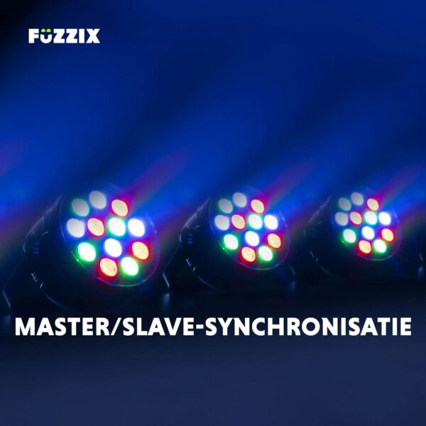 Fuzzix PLF12 Party LED par met 12x 2W LED’s - RGB - Inclusief afstandsbediening - Afbeelding 4