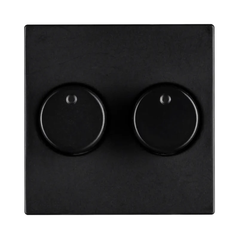 Product thumbnail ION | Centraalplaat Dimmer | Tweevoudig | V1/D1 | Mat Zwart