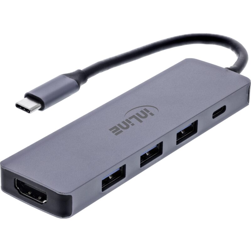 Product thumbnail Inline | USB-C hub | 3.2 Gen.1 | 3x USB-A | HDMI 4K@60Hz | 1 x USB-C PD3.0