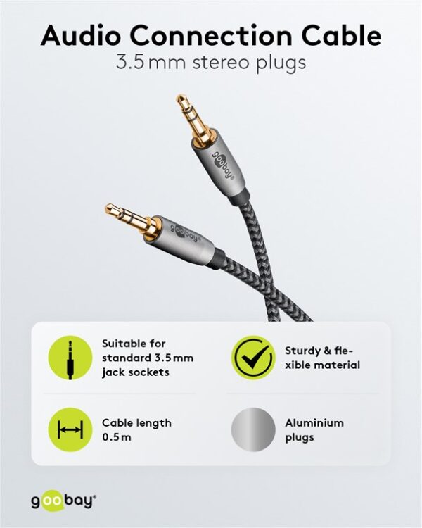 Jack-Audiosnoer 3.5mm male - 3.5mm male 0.5 meter - Afbeelding 10