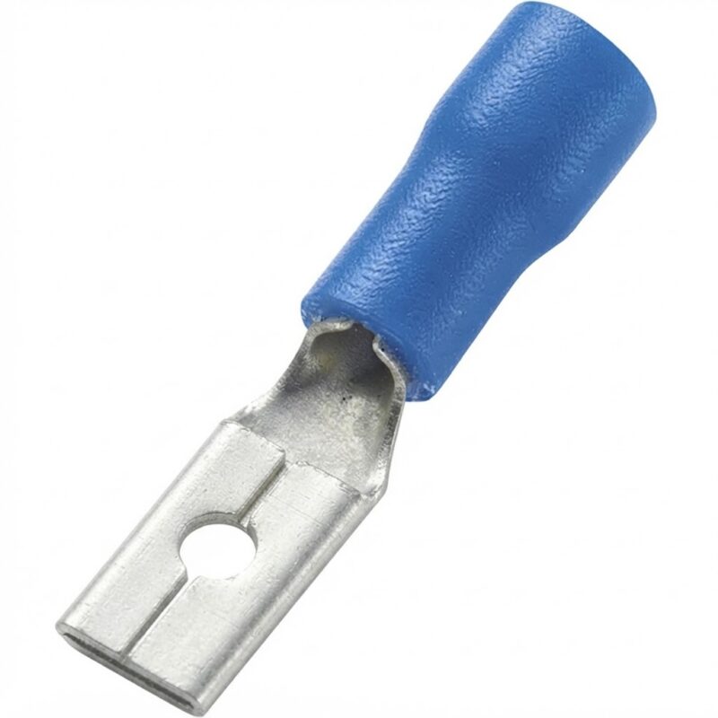 Product thumbnail KABELSCHOEN VLAKSTEKKER 4.8mm BLAUW MALE