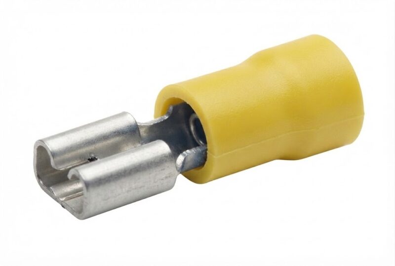Product thumbnail KABELSCHOEN VLAKSTEKKER 4.8mm GEEL FEMALE