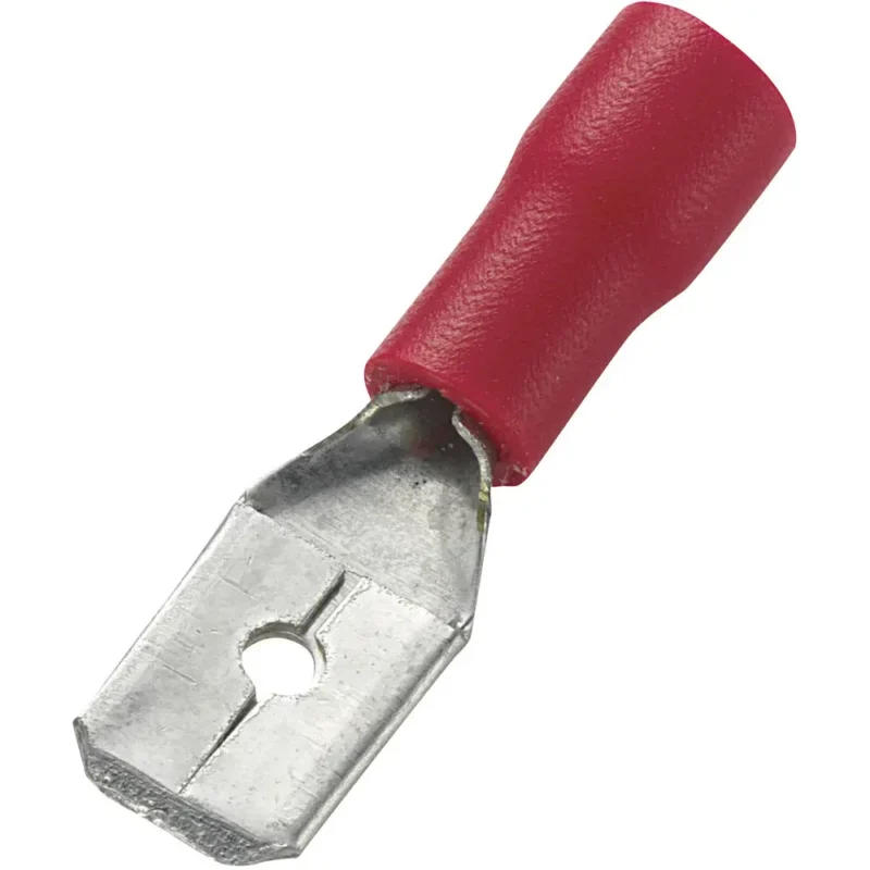 Product thumbnail KABELSCHOEN  VLAKSTEKKER 6.4mm ROOD MALE