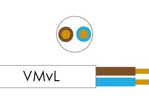 VMVL 2 x 0.75mm² wit rond snoer