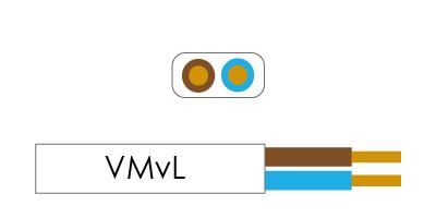 Product thumbnail VMVS 2 x 0.75mm² afgeplat snoer wit