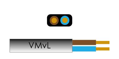 Product thumbnail VMVS 2 x 0.75mm² zwart ovaal snoer