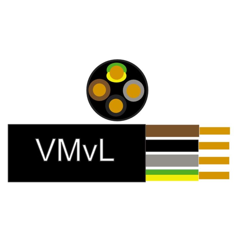 Product thumbnail VMVL 4 x 0,75mm² zwart rond snoer
