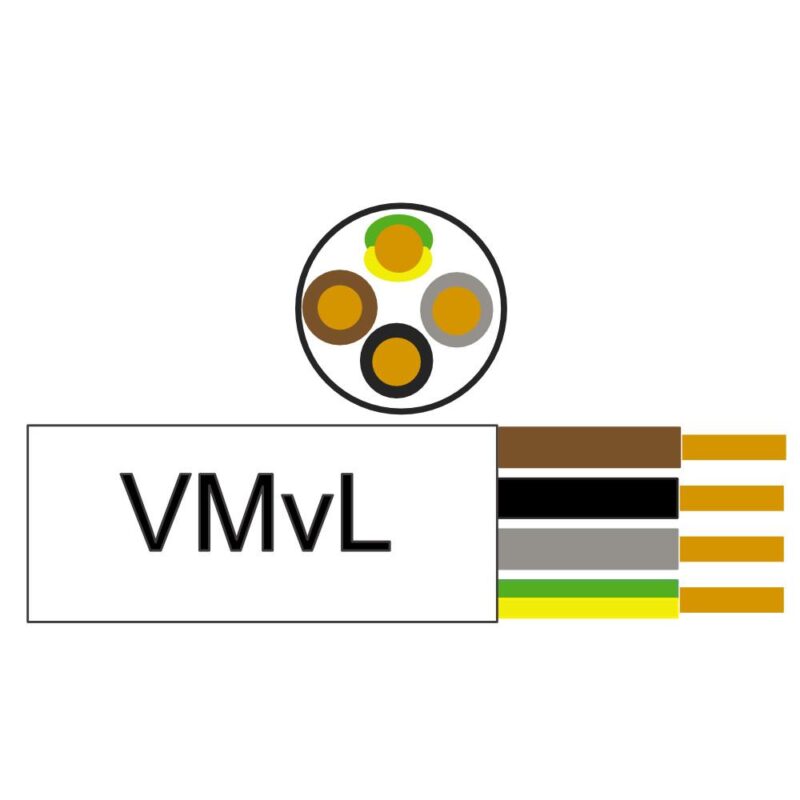 Product thumbnail VMVL 4 x 1mm² rond snoer wit