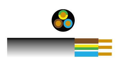 Product thumbnail 3 x 0,75 mm² rubber snoer (H05RN-F)