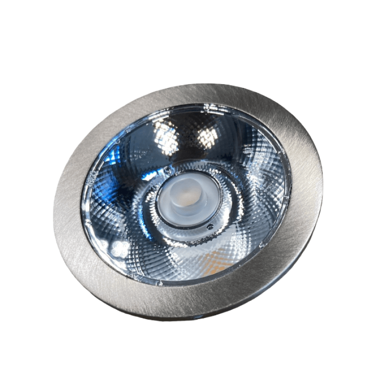 Product thumbnail Meubelinbouwspot 12V geborsteld RVS metaal met vaste dimbare 3W LED-lamp