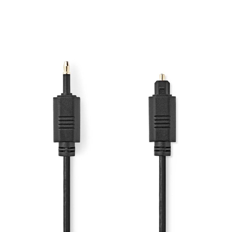 Product thumbnail Optische Audiokabel | 1 meter | TosLink Male | 3.5mm Mini-Toslink | Zwart