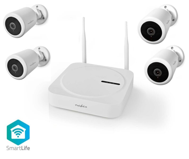 Product thumbnail SmartLife Draadloos Camerasysteem | 4x Camera | Full HD 1080p | IP65 | Nachtzicht | Wit