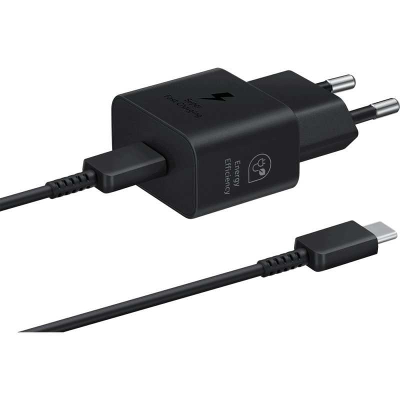 Product thumbnail Samsung USB-C Fast Charger 25W Zwart - EP-T2510XBEGEU (met kabel)