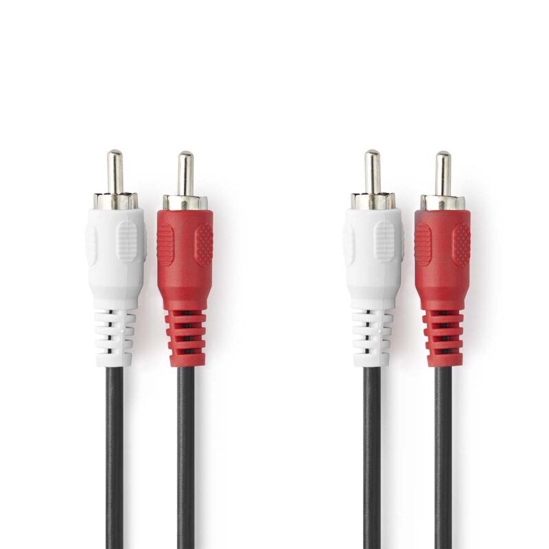 Product thumbnail Stereo-Audiokabel | 2x RCA Male - 2x RCA Male | 5,0 m | Zwart
