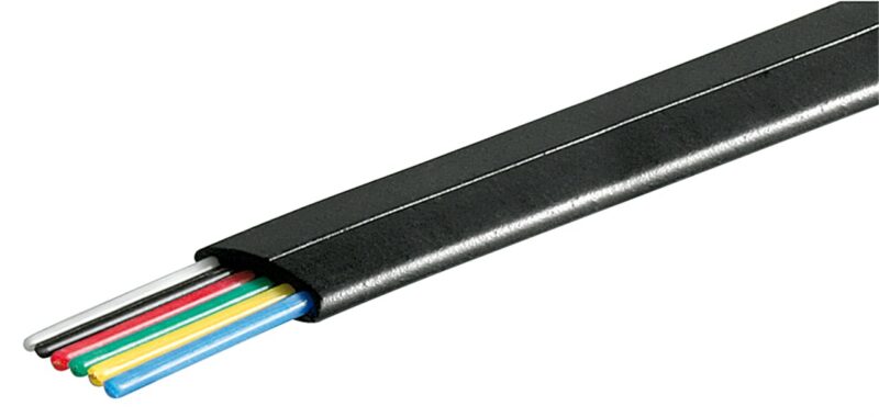Product thumbnail TELEFOON- / DATAKABEL 6 POLIG ZWART PLAT PER METER