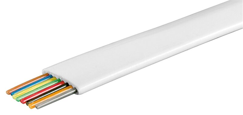 Product thumbnail TELEFOON- / DATAKABEL 8 x 0.08mm WIT PLAT PER METER