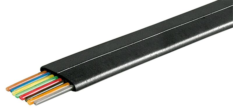 Product thumbnail TELEFOON- / DATAKABEL 8 x 0.08mm ZWART PLAT PER METER