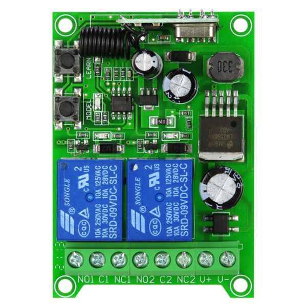 AFSTANDSBEDIENING SET 12V-36V 2 KANAALS 433MHz - Afbeelding 3