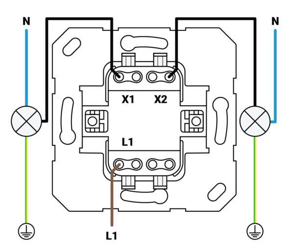 ION Serieschakelaar inbouw basis - Afbeelding 2