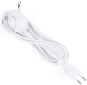 Product thumbnail Aansluitsnoer met LED-dimmer | Eurostekker | 2 meter | 2×0.75mm² | ovaal wit