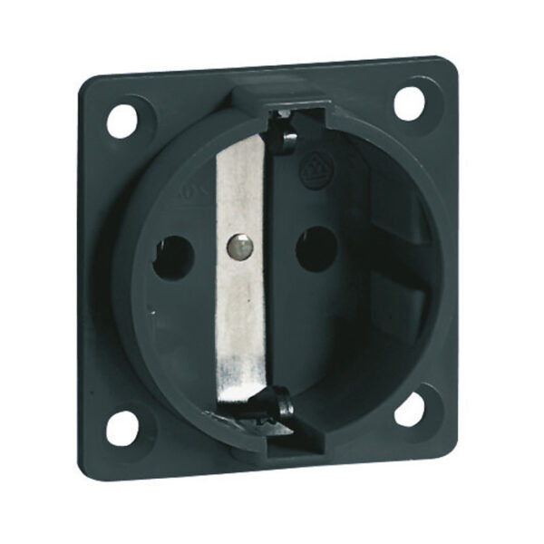 ABL Schuko inbouw wandcontactdoos 240V female zwart
