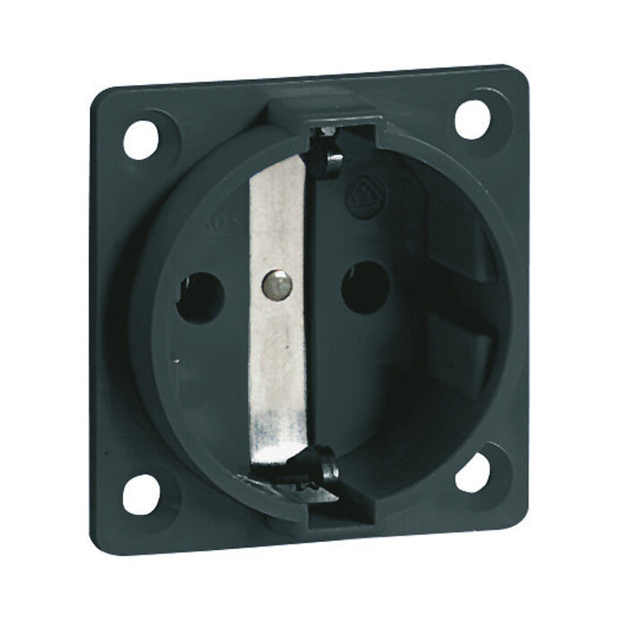 Product thumbnail ABL Schuko inbouw wandcontactdoos 240V female zwart