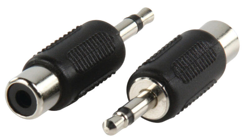 Product thumbnail Mono-Audio-Adapter 3.5 mm Male - RCA Female Zwart